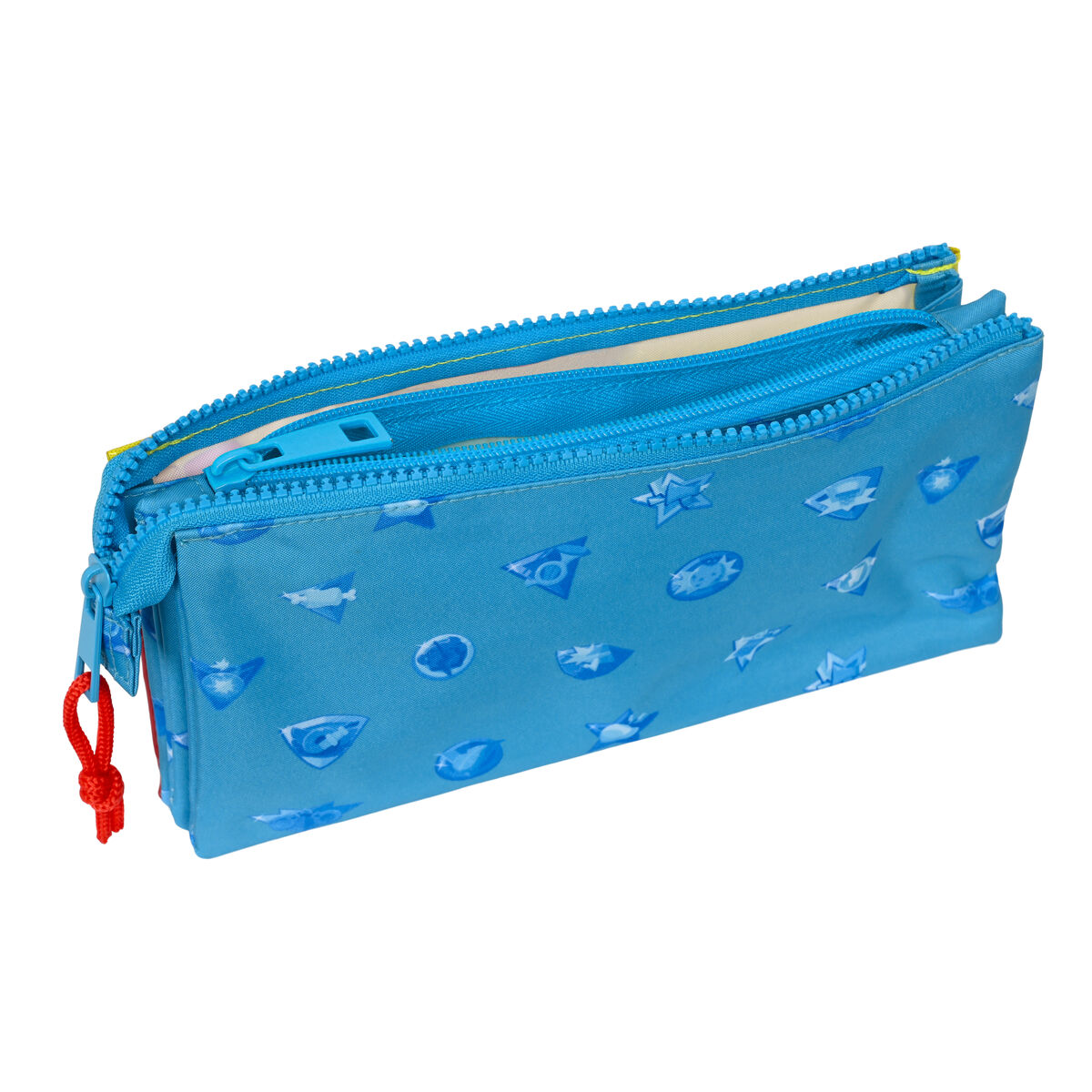 Τριπλή Κασετίνα SuperThings Rescue force Μπλε 22 x 12 x 3 cm